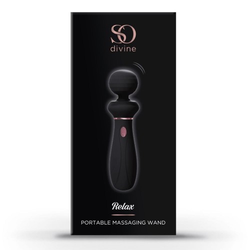 Фото товара: Черный вибратор So Divine Relax Portable Massage Wand - 24 см., код товара: J06049/Арт.231322, номер 5