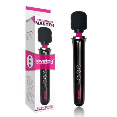 Фото товара: Черный вибростимулятор Training Master Ultra Powerful Rechargeable Body Wand - 30,5 см., код товара: LV234201BLK/Арт.232075, номер 4