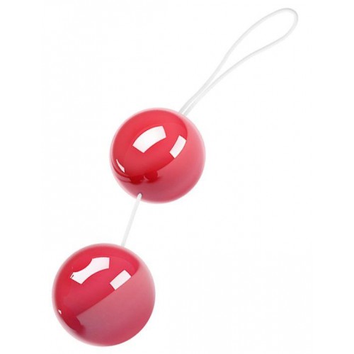Фото товара: Розовые двойные вагинальные шарики с петелькой, код товара: 30385/Арт.232364, номер 1