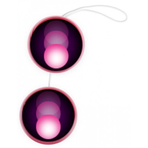 Фото товара: Розовые двойные вагинальные шарики с петелькой, код товара: 30385/Арт.232364, номер 3
