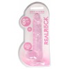 Фото товара: Розовый фаллоимитатор Realrock Crystal Clear 8 inch - 21 см., код товара: REA092PNK/Арт.233291, номер 2