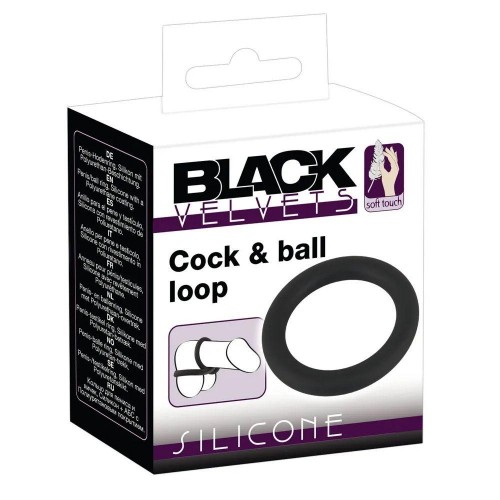 Фото товара: Черное эрекционное кольцо на пенис и мошонку, код товара: 05378450000/Арт.233777, номер 1