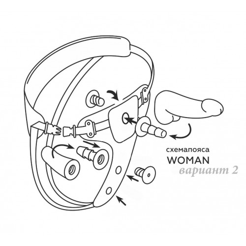 Фото товара: Реалистичный страпон Woman Midi с вагинальной пробкой - 19 см., код товара: 328403/Арт.233790, номер 3