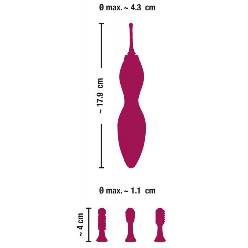 Фото товара: Ярко-розовый клиторальный вибратор с 3 насадками Spot Vibrator with 3 Tips - 17,9 см., код товара: 05510310000/Арт.234781, номер 7