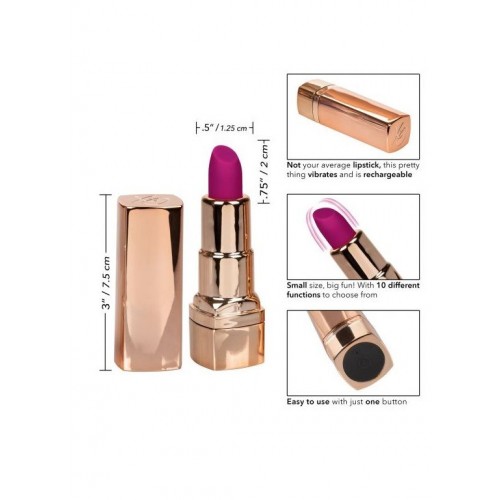 Фото товара: Золотистый вибратор-помада с пурпурным мягким кончиком Hide & Play Rechargeable Lipstick, код товара: SE-2930-35-2/Арт.235364, номер 4