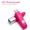 Фото товара: Ярко-розовый вибростимулятор Get Lucky USB Vibrator - 12 см., код товара: SOUSB/Арт.235430, номер 1