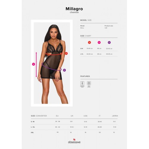 Фото товара: Пикантная сетчатая сорочка Millagro, код товара: Millagro chemise/Арт.235473, номер 6