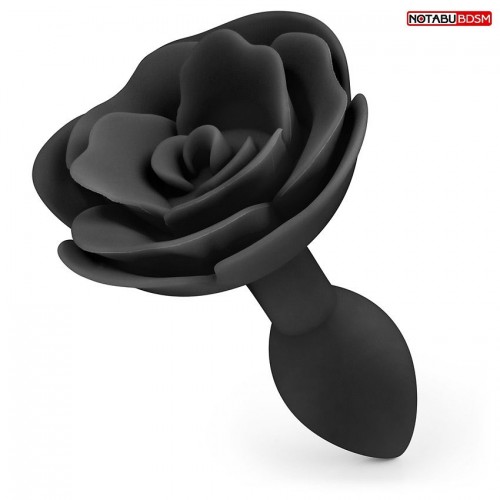Купить Черная гладкая анальная втулка-роза код товара: NTB-80671/Арт.236089. Секс-шоп в СПб - EROTICOASIS | Интим товары для взрослых 