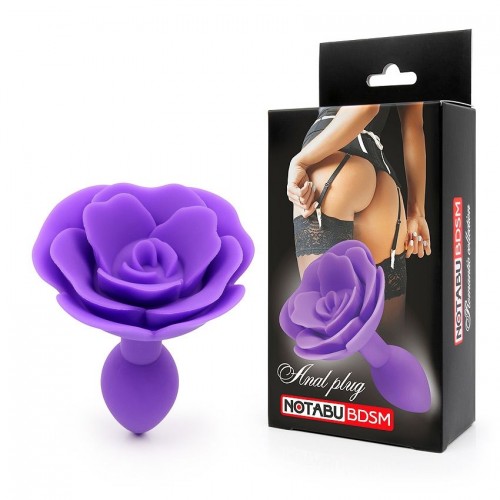 Фото товара: Фиолетовая гладкая анальная втулка-роза, код товара: NTB-80670 / Арт.236090, номер 1