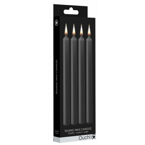 Фото товара: Набор из 4 черных восковых свечей Teasing Wax Candles Large, код товара: OU489BLK/Арт.236451, номер 1