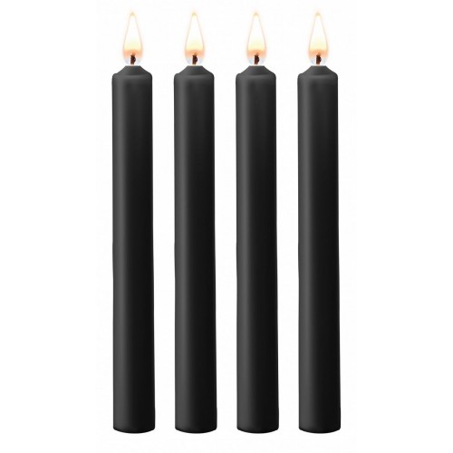 Купить Набор из 4 черных восковых свечей Teasing Wax Candles Large код товара: OU489BLK/Арт.236451. Секс-шоп в СПб - EROTICOASIS | Интим товары для взрослых 