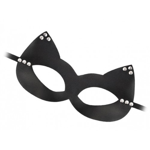 Купить Пикантная черная маска  Кошка  с заклепками код товара: 690060/Арт.236458. Секс-шоп в СПб - EROTICOASIS | Интим товары для взрослых 