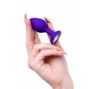 Фото товара: Фиолетовая анальная втулка с прозрачным стразом-сердечком - 7 см., код товара: 690024/Арт.236909, номер 4