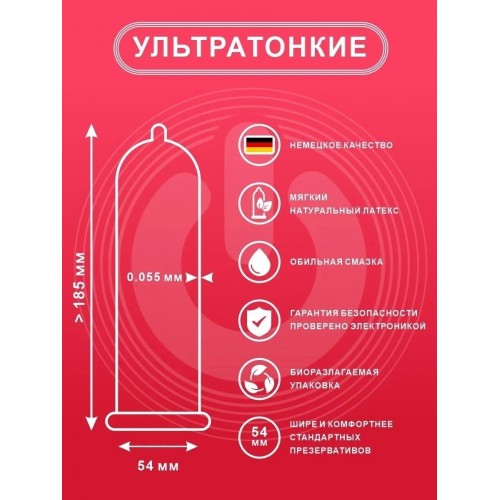 Фото товара: Ультратонкие презервативы ON Super Thin - 50 шт., код товара: ON) super thin (50 шт.)/Арт.236960, номер 1