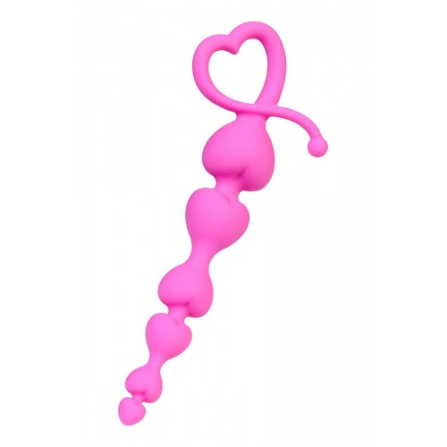 Купить Розовая анальная цепочка из силикона - 18 см. код товара: 690115/Арт.238158. Секс-шоп в СПб - EROTICOASIS | Интим товары для взрослых 