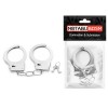 Фото товара: Серебристые металлические наручники на сцепке с фигурными ключиками, код товара: NTB-80685 / Арт.238447, номер 1