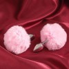 Фото товара: Серебристая анальная втулка с розовым хвостиком, код товара: 6256974/Арт.238569, номер 1