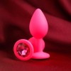 Купить Розовая анальная пробка с кристаллом - 7,2 см. код товара: 6256981/Арт.238694. Секс-шоп в СПб - EROTICOASIS | Интим товары для взрослых 