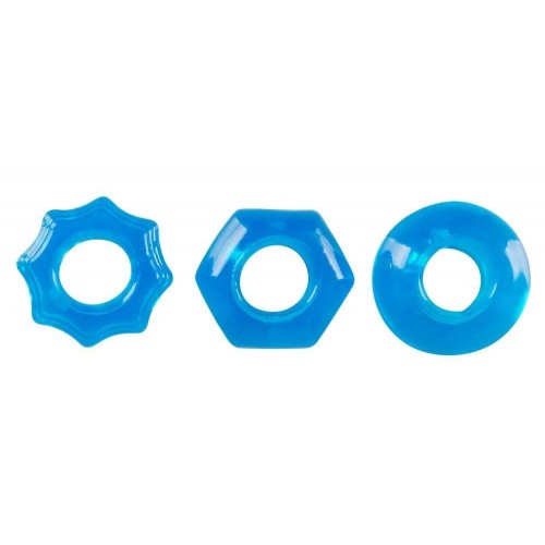 Фото товара: Набор из 3 голубых эрекционных колец Stretchy Cock Ring, код товара: 05360750000/Арт.238981, номер 1