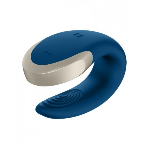 Фото товара: Синий вибратор для пар Double Love с возможностью управления через пульт и приложение, код товара: 4002446/Арт.239239, номер 5
