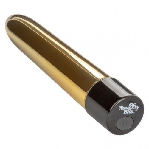 Фото товара: Золотистый классический вибратор Naughty Bits Gold Dicker Personal Vibrator - 19 см., код товара: SE-4410-10-3/Арт.239652, номер 4