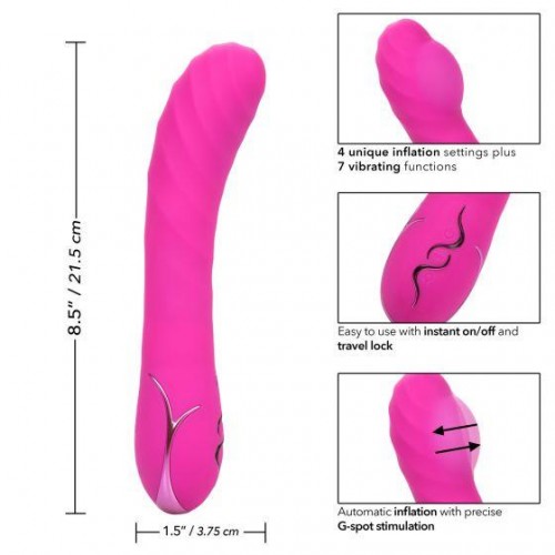 Фото товара: Розовый вибромассажер Insatiable G Inflatable G-Wand с функцией расширения - 21,5 см., код товара: SE-4510-10-3/Арт.239658, номер 3