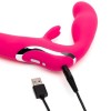 Фото товара: Ярко-розовый безремневой страпон Rechargeable Vibrating Strapless Strap-On, код товара: 74311/Арт.241146, номер 1