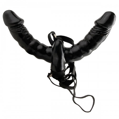 Купить Двойной страпон с вибрацией Vibrating Double Delight Strap-On код товара: PD3382-23/Арт.33737. Онлайн секс-шоп в СПб - EroticOasis 