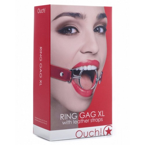 Фото товара: Расширяющий кляп Ring Gag XL с красными ремешками, код товара: OU105RED/Арт.35387, номер 1