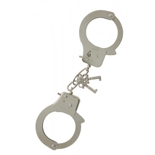 Купить Металлические наручники с ключиками LARGE METAL HANDCUFFS WITH KEYS код товара: 160037 / Арт.38562. Онлайн секс-шоп в СПб - EroticOasis 
