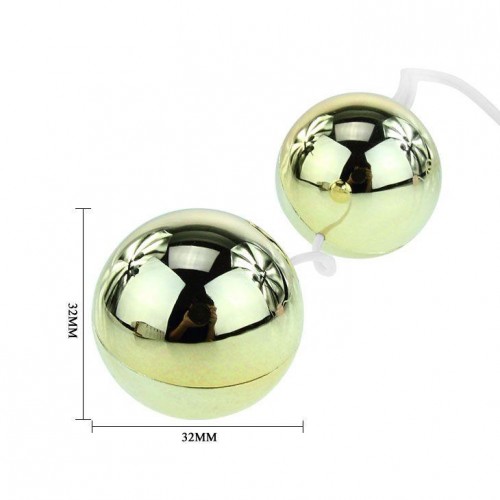 Фото товара: Золотистые шарики с вибрацией Goden Balls, код товара: BI-014049-6/Арт.39613, номер 3