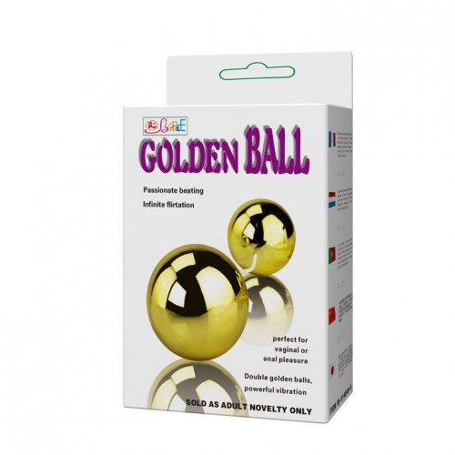 Фото товара: Золотистые шарики с вибрацией Goden Balls, код товара: BI-014049-6/Арт.39613, номер 5