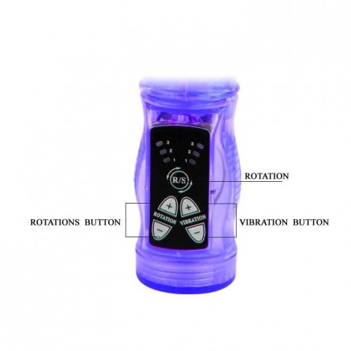 Фото товара: Фиолетовый вибратор-кролик с функцией ротации - 21,5 см., код товара: BW-037030-0603/Арт.39715, номер 3