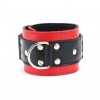 Фото товара: Красно-чёрные кожаные наручники, код товара: 51002ars/Арт.40357, номер 3