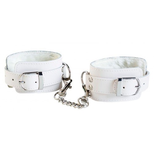Фото товара: Белые кожаные наручники, код товара: 701001/Арт.40946, номер 2