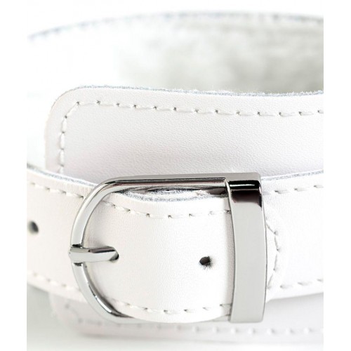 Фото товара: Белые кожаные наручники, код товара: 701001/Арт.40946, номер 3