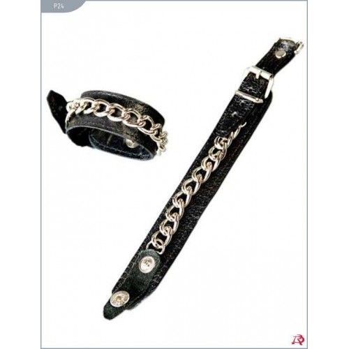 Фото товара: Декорированные цепочками узкие наручники, код товара: Р24/Арт.41683, номер 1