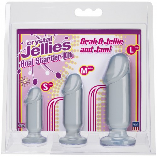 Фото товара: Набор прозрачных анальных фаллоимитаторов Crystal Jellies Anal Starter Kit, код товара: 0283-21-CD/Арт.42204, номер 1