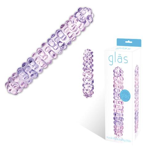 Купить Двухцветный стик Purple Rose Nubby - 17,5 см. код товара: GLAS-94/Арт.43517. Секс-шоп в СПб - EROTICOASIS | Интим товары для взрослых 