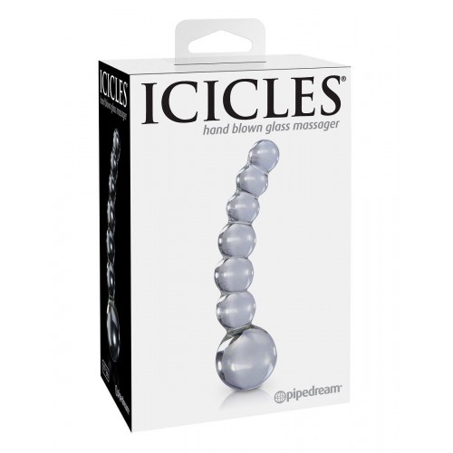 Фото товара: Прозрачный стеклянный стимулятор Icicles №66 - 12 см., код товара: PD2966-20/Арт.241692, номер 1