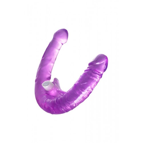 Фото товара: Фиолетовый двухсторонний фаллоимитатор с вибропулей - 35 см., код товара: 882023 / Арт.241696, номер 3