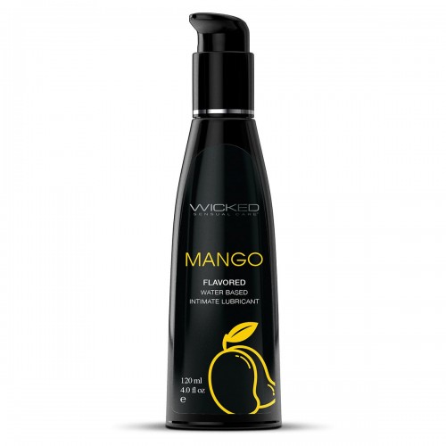Купить Лубрикант на водной основе с ароматом манго Wicked Aqua Mango - 120 мл. код товара: 90464/Арт.241963. Секс-шоп в СПб - EROTICOASIS | Интим товары для взрослых 