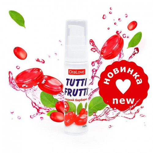 Фото товара: Гель-смазка Tutti-frutti со вкусом барбариса - 30 гр., код товара: LB-30017/Арт.242791, номер 1