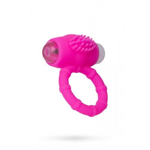 Фото товара: Розовое рельефное эрекционное виброкольцо на пенис, код товара: 690904/Арт.243217, номер 4