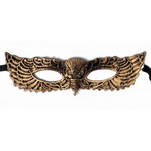 Фото товара: Пикантная золотистая женская карнавальная маска, код товара: 963-52 BX DD/Арт.243399, номер 2