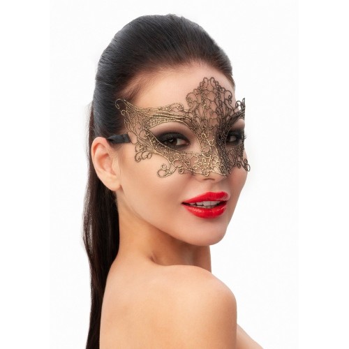 Купить Роскошная золотистая женская карнавальная маска код товара: 963-53 BX DD/Арт.243400. Секс-шоп в СПб - EROTICOASIS | Интим товары для взрослых 