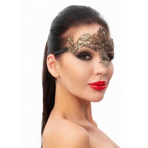 Фото товара: Стильная золотистая женская карнавальная маска, код товара: 963-57 BX DD / Арт.243404, номер 1