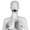 Фото товара: Серебристо-черный кляп с зажимами на соски Breathable Ball Gag With Nipple Clamp, код товара: LV761007/Арт.243712, номер 3