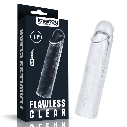 Фото товара: Прозрачная насадка-удлинитель Flawless Clear Penis Sleeve Add 1 - 15,5 см., код товара: LV314013/Арт.243730, номер 1