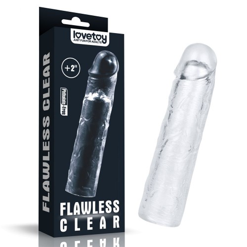 Фото товара: Прозрачная насадка-удлинитель Flawless Clear Penis Sleeve Add 2 - 19 см., код товара: LV314014/Арт.243731, номер 1